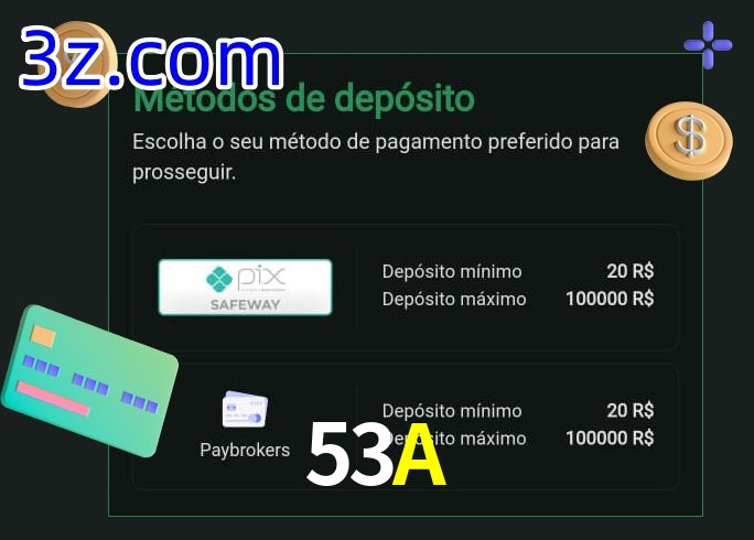 O cassino 53A oferece uma grande variedade de métodos de pagamento